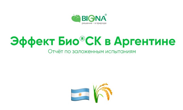 Отчёт по заложенным испытаниям «Эффект Био споровый концентрат» в Аргентине